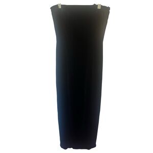 vintage ann taylor velvet black strapless maxi dress size 10